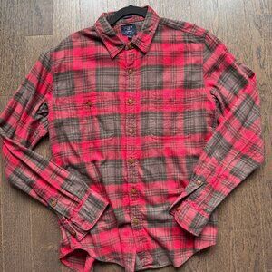 J.Crew Men's Flannel Button Down Shirt - Large - 100% Cotton